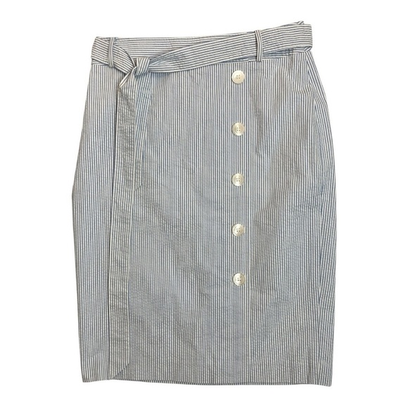 Talbots Seersucker Pencil Skirt. - Picture 3 of 13